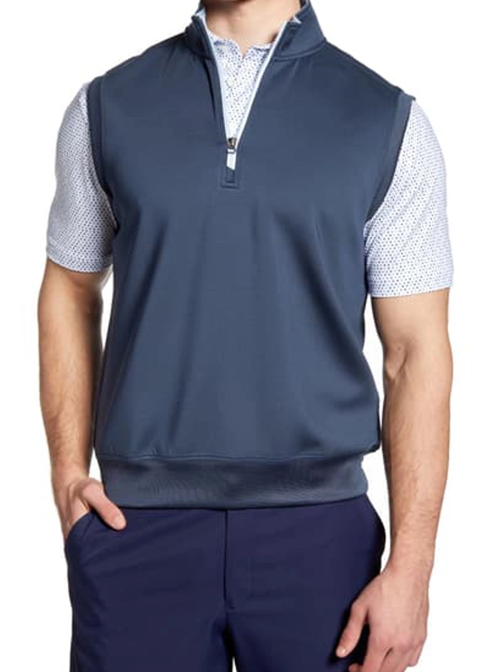 Johnnie-O /// Mens Del Quarter Zip Vest - Wake - Size XL